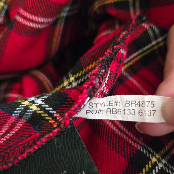 Tripp NYC Daang Goodman Red Plaid Suspender Dress Size M Y2k Punk Skater Goth - Picture 9 of 9